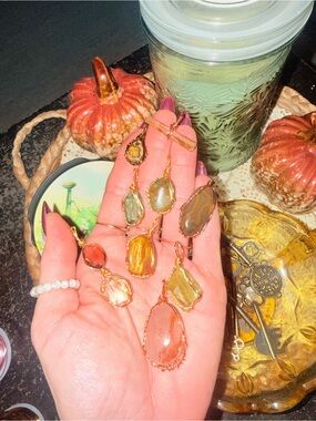 Fall in love with handmade fall crystal pendants